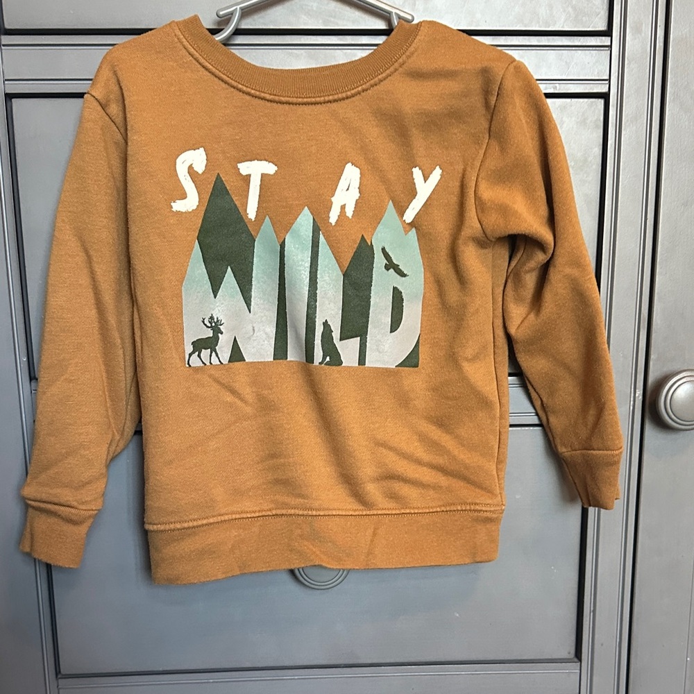 Stay Wild Kids Shirt - Brown